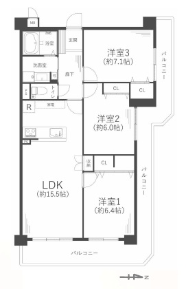 マンション 高座町 コスモ西宮山手
